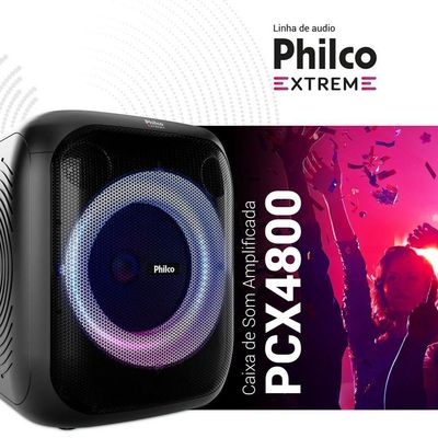 Caixa de Som Amplificada 380W Flash Lights Philco PCX4800 Bivolt