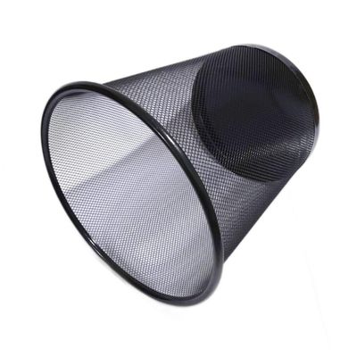 Cesto Lixeira Aramada De Metal 10l Telado Vazado Escritorio Sala Consultorio Decorativo Preto