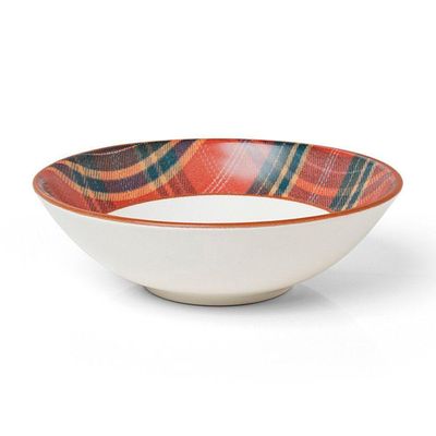 Bowl Copa E Cia Aquarelle Natal Em Cerâmica Xadrez