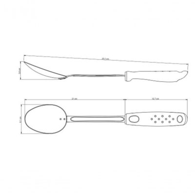Colher Para Servir Tramontina Utilitá 33,6cm Em Aço Inox Preta