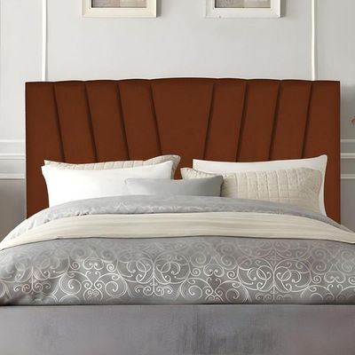 Cabeceira Estofada Solteirão 100 Cm Lizza Em Suede E Frame Cor:terracota