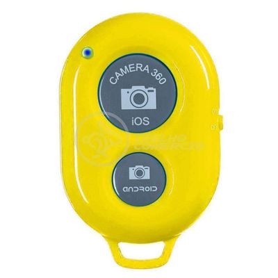 Controle Remoto Disparador De Fotos Bluetooth Selfie Amarelo