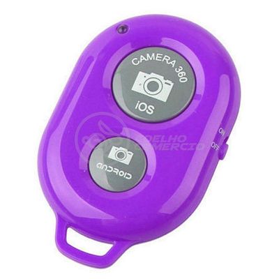 Controle Remoto Disparador De Fotos Bluetooth Selfie - Roxo