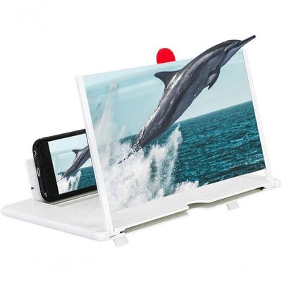 Amplificador De Tela Para Celular, Efeito 3d, Tela Grande Com Suporte De Mesa Branco