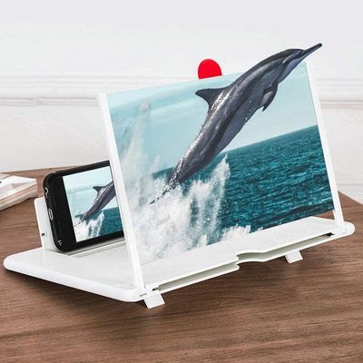 Amplificador De Tela Para Celular, Efeito 3d, Tela Grande Com Suporte De Mesa Branco