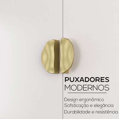 Guarda-Roupa Solteiro Brescia 4 Portas 2 Gavetas Branco