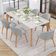Kit 04 Cadeiras de Jantar e Estar Living Estofada Mia L02 Bouclê Cinza - Lyam Decor