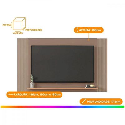 Painel Extensível Para Tv Até 65 Polegadas Caemmun Sued/freijo