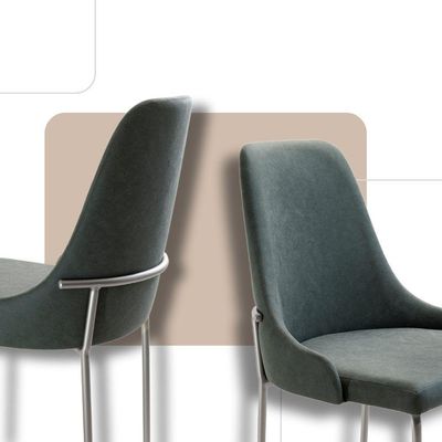 Conjunto Com 2 Cadeiras Metal Vicenza Moderna Mobilia Jade Prata