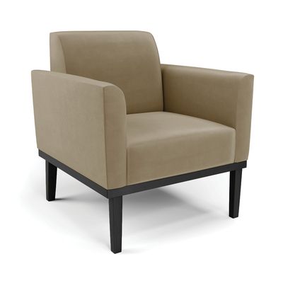 Poltrona Base de Madeira Fixa Preto Marisa Suede Marrom Rato