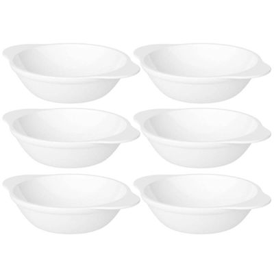 Kit 6 Cumbucas Branca Coza Uno 100ml Plástica Bowl Tigela Cozinha Sobremesas