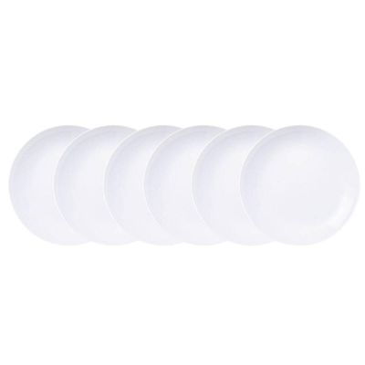 Jogo 6 Pratos Fundos Porcelana Branca para Sopa Caldos 22cm Tramontina Sophia Mesa Posta