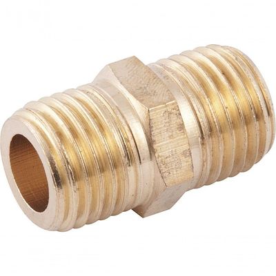 Adaptador Niple 1-4x1-4" Npt Latão Macho-macho - Vonder