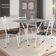 Conj Mesa Com 4 Cadeiras 1,20m Branco/Granitado/Floral Preto