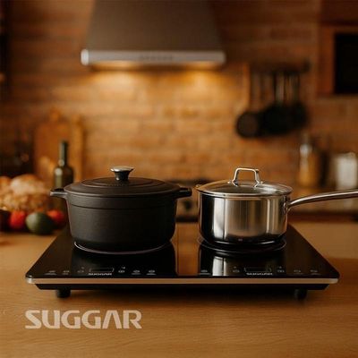 Cooktop Portátil De Indução 2 Zonas Preto 220V