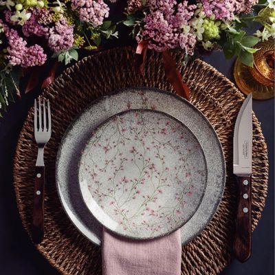 Conjunto 6 Pratos Rasos 25cm Porcelana Floralis Tramontina