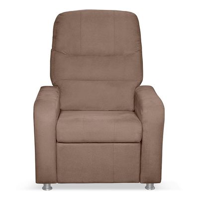 Poltrona Decorativa Do Papai Reclinável Confortável Suede - Lm Decor Cappuccino