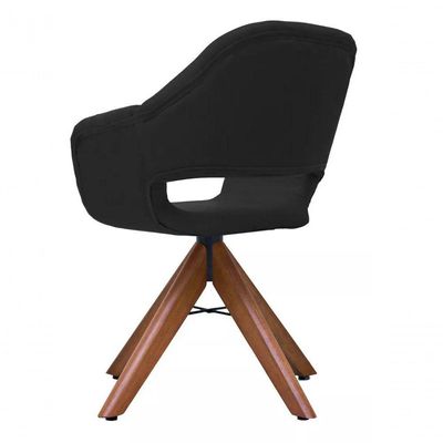 Poltrona Decorativa Bela Liso Pe Palito Unidecor Preto