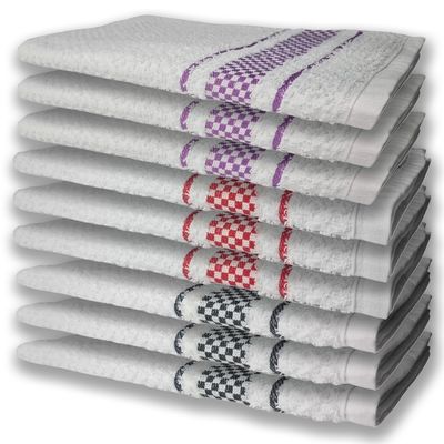 9 Panos de Prato Atoalhado Felpudo Premium PR+VM+RX