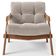 Kit 04 Poltronas Decorativa Fixa Para Sala Living Ikary L02 Canela Prime Bouclê Bege Escuro - Lyam Decor