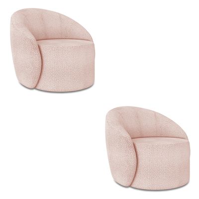 Poltrona Orgânica Kit 2 Lua Bouclê Rosê D03 - D'Rossi