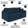 Sofá Cama Retrátil Para Sala de Estar 254cm Una K01 Veludo Azul Marinho - Lyam Decor