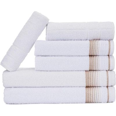 Jogo de Toalhas Luxury Soft Beka 360 g/m² 2 Banho + 2 Rosto + 2 Piso Luxo Branco