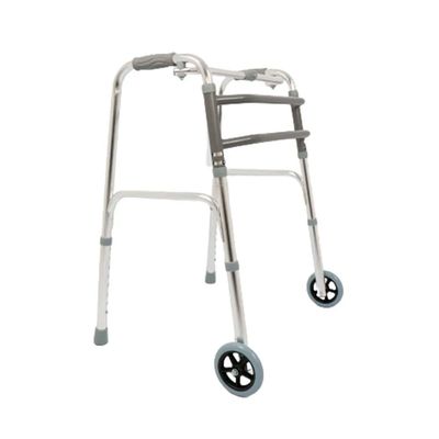 Par de Rodas para Andador 3 Barras D10 Dellamed Prata