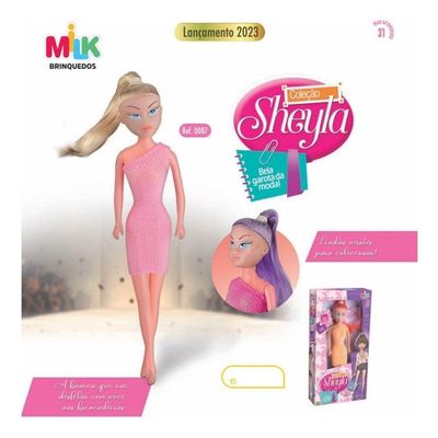 Boneca Grande Barata Menina Sheyla Milk 087