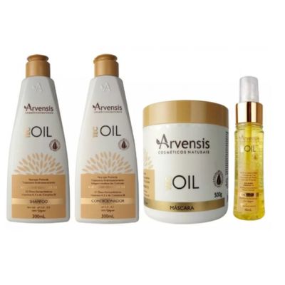 Kit Arvensis Tec Oil Shampoo + Condicionador + Máscara + Finalizador