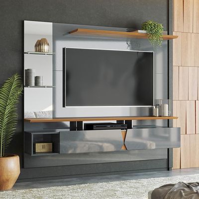 Painel Intense Para Até 55'' Cinza Perolizado - Tauari Cinza Perolizado - Tauari