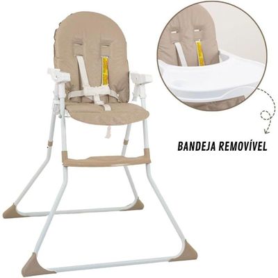 Cadeira De Alimentação Galzerano Para Bebê Alta Nick 5025 Até 23kg Sand
