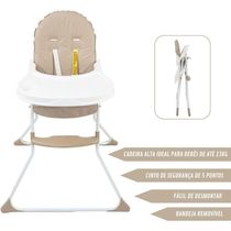Cadeira De Alimentação Galzerano Para Bebê Alta Nick 5025 Até 23kg Sand