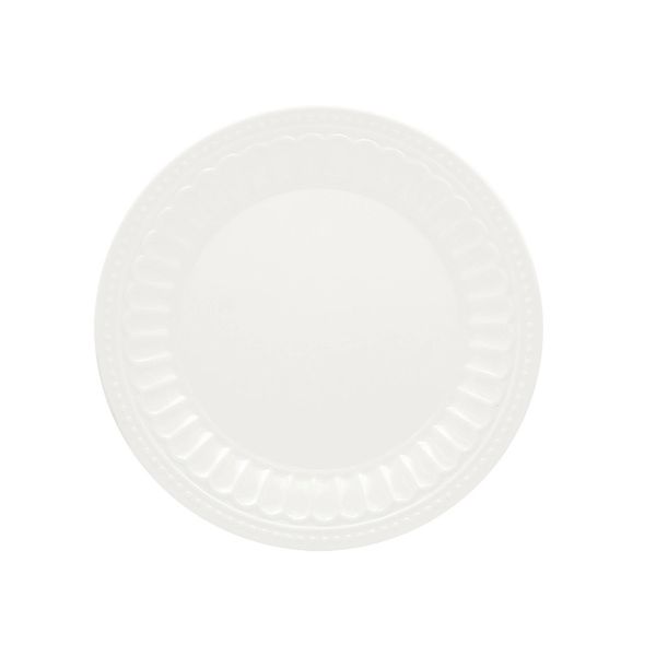Prato Raso Le Olvero de Melamina Branco 28cm
