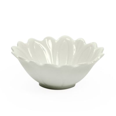 Conjunto de Petisqueira em Cerâmica Decorglass com 3 Peças Redondo Branco