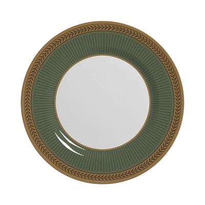 Prato de Sobremesa Allezanza Coleção Prata Celebrate Fendi Verde 19,5cm
