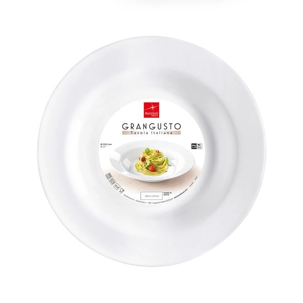 Prato para Massa Bormioli Grangusto Branco 29,5cm Prato para Massa Bormioli Grangusto Branco 29,5cm