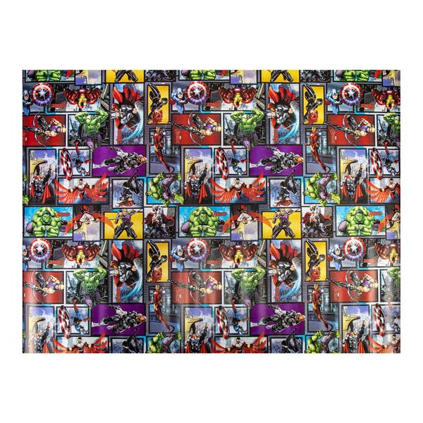Papel de Presente Cromus Avengers 70cmx100cm - Item Sortido