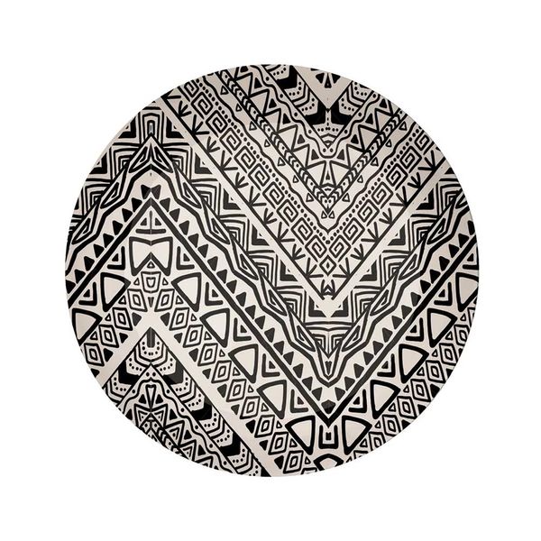 Prato Raso Yangzi Fibra de Bambu Preto e Branco 25cm Prato Raso Yangzi Fibra de Bambu Preto e Branco 25cm