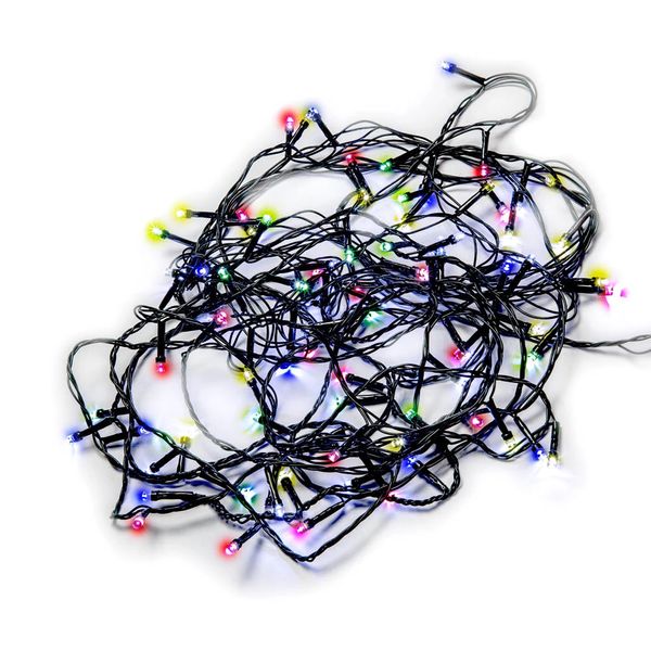 Pisca Led DeA 100 Lâmpadas 220V 8 Funções Fio Verde 8m Colorido