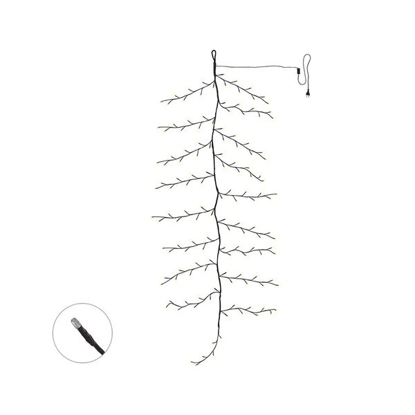 Galho 144Led Não Pisca Decorativo Bivolt 2,2m Branco Quente Galho 144Led Não Pisca Decorativo Bivolt 2,2m Branco Quente