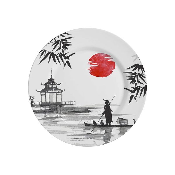 Prato de Sobremesa em Cerâmica Alleanza Japonese Collection 19,5cm Prato de Sobremesa em Cerâmica Alleanza Japonese Collection 19,5cm