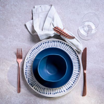 Prato Raso em Cerâmica Porto Brasil Bio Stoneware Primitiva 27,5cm