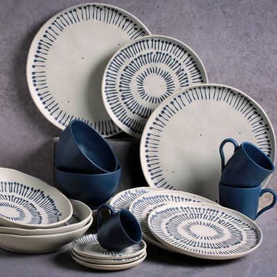 Prato Raso em Cerâmica Porto Brasil Bio Stoneware Primitiva 27,5cm