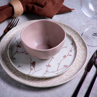 Prato Raso em Cerâmica Porto Brasil Bio Stoneware Luar 27,5cm