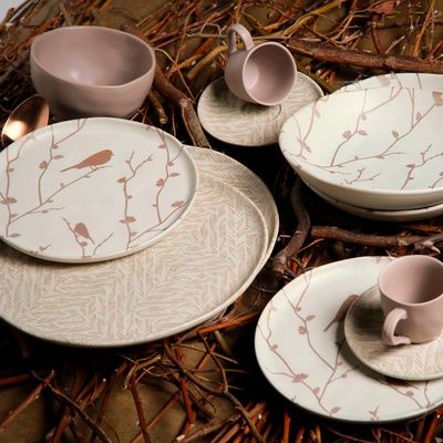 Prato Raso em Cerâmica Porto Brasil Bio Stoneware Luar 27,5cm