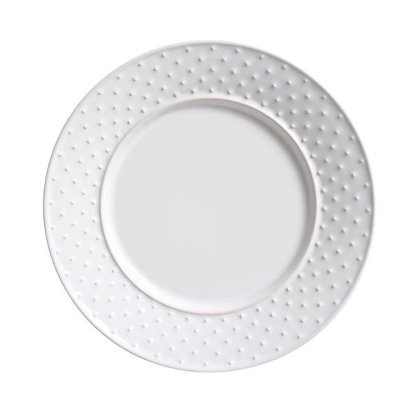Prato de Sobremesa em Cerâmica Porto Brasil Mezcla Branco 20,5cm Prato de Sobremesa em Cerâmica Porto Brasil Mezcla Branco 20,5cm