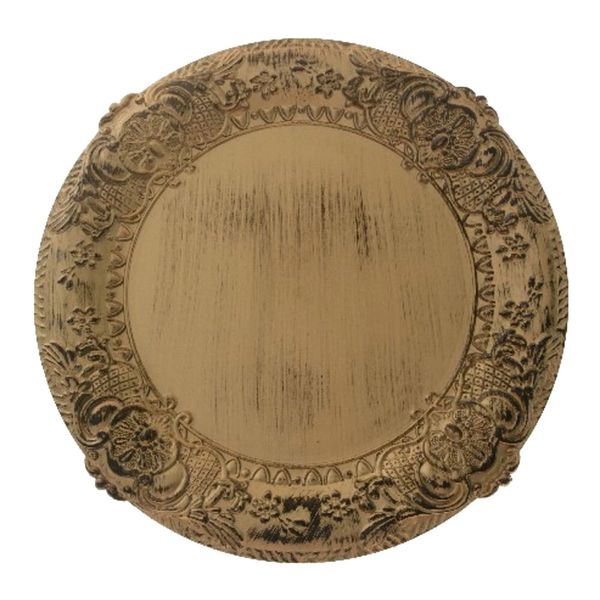 Sousplat em Plástico Inga Dourado 33cm Sousplat em Plástico Inga Dourado 33cm