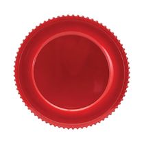 Sousplat em Plástico Yangzi Decor Vermelho 33cm