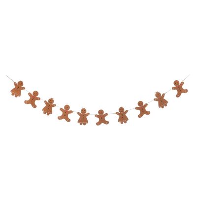 Cordão em Feltro Flor Arte Cookie Marrom 240x12x0,3cm